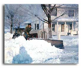 Grandpa Plowing Snow Image